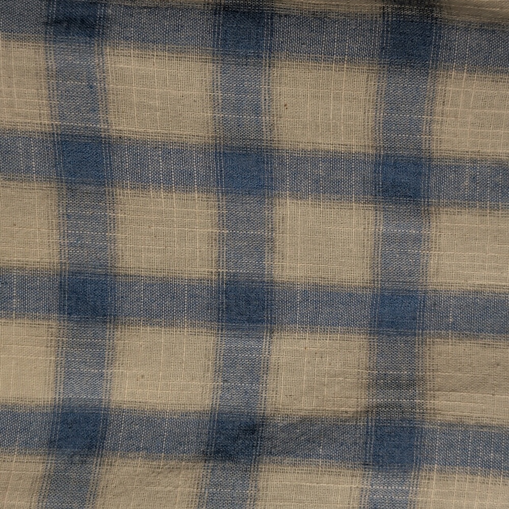 Umgee Blue and Cream Checkered Mini Dress, PTP 20 - Picture 6 of 7